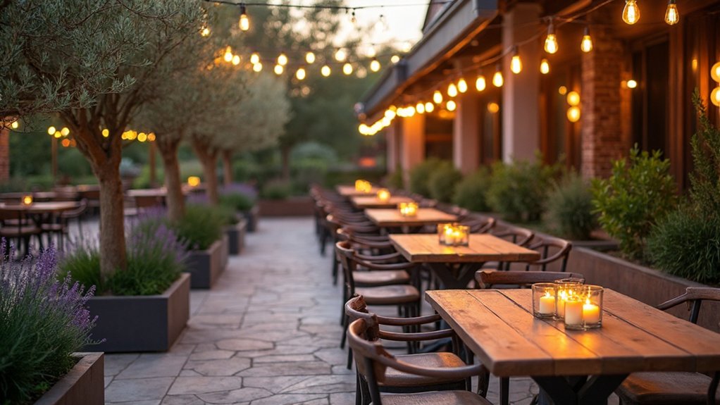 Restaurant Commercial Landscape Design: Outdoor Dining and Ambiance