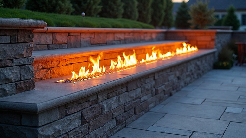 Fire Feature Integration With Retaining Wall Design