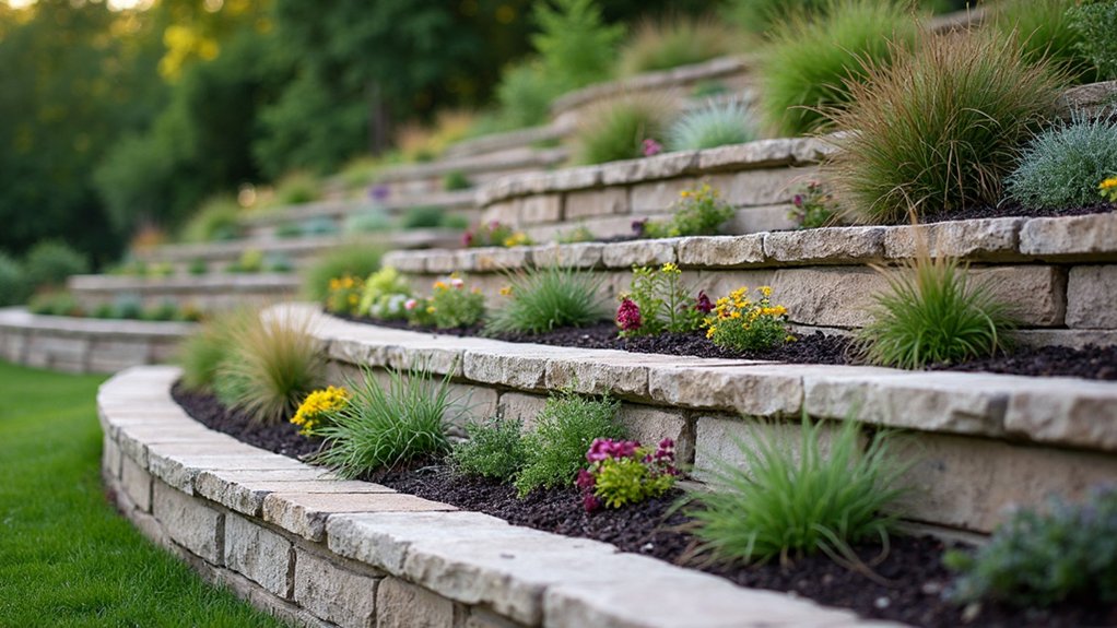 Terraced Retaining Walls: Creating Multiple Levels in Sloped Gardens